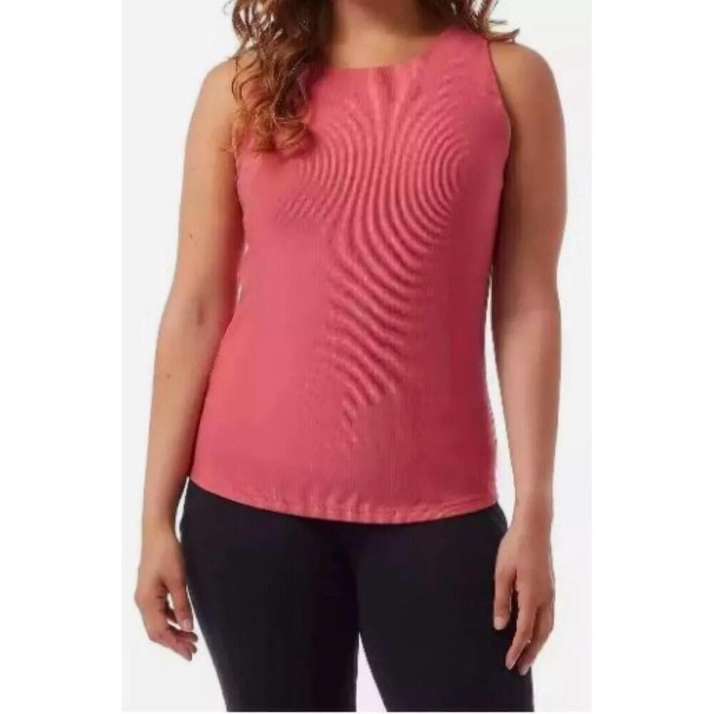 32 Degrees Cool Women's Ribbed Fitted Bra Tank, Slate Rose XL. AL3